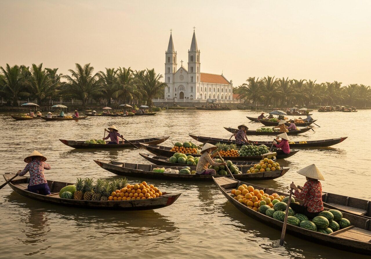 Chợ nổi Cái Bè