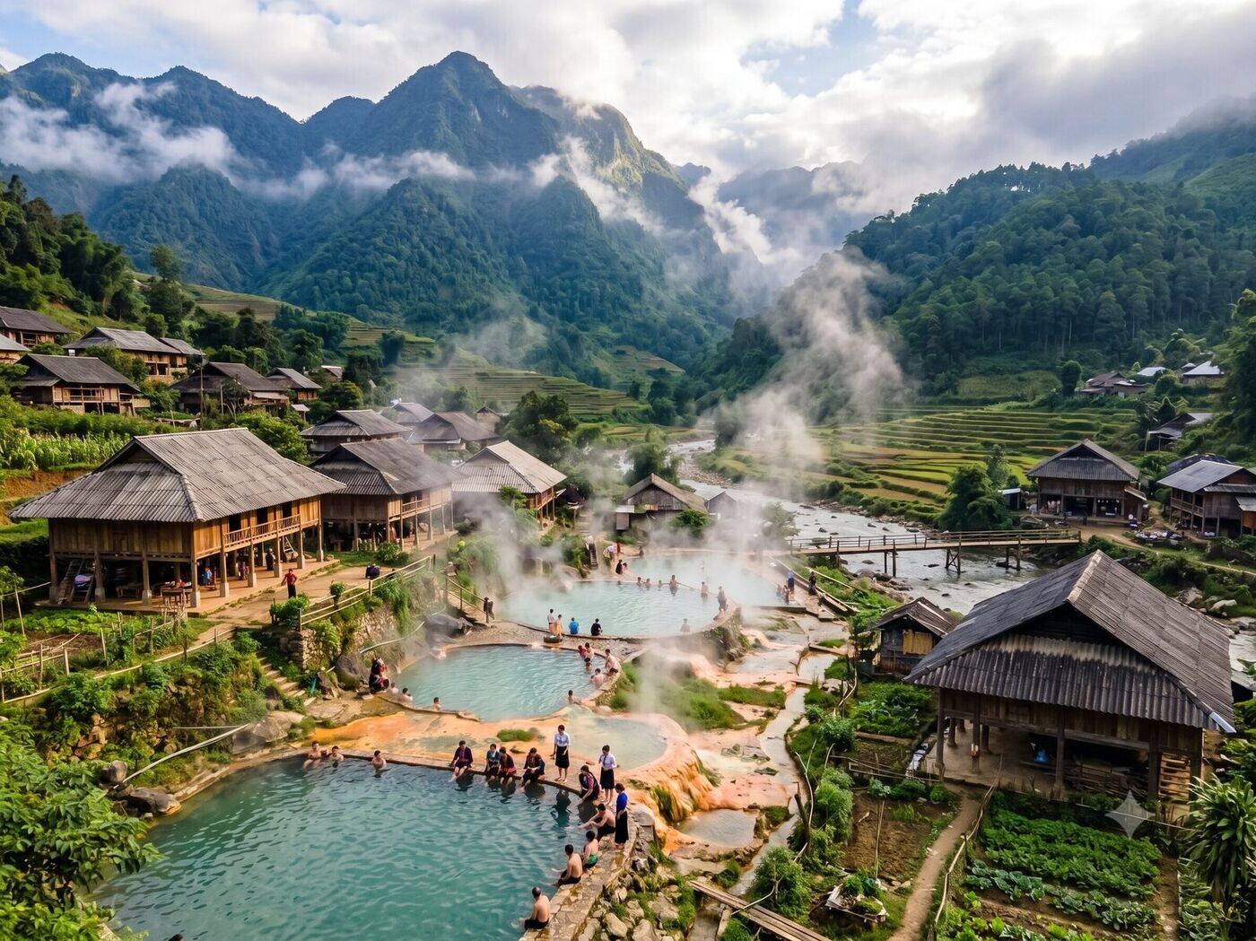Suối nước nóng Vàng Pheo
