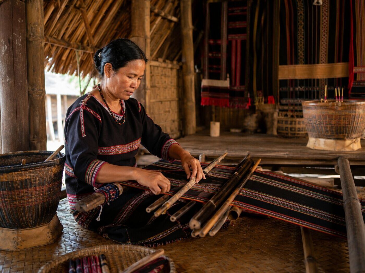 Làng dệt thổ cẩm Kon Tum